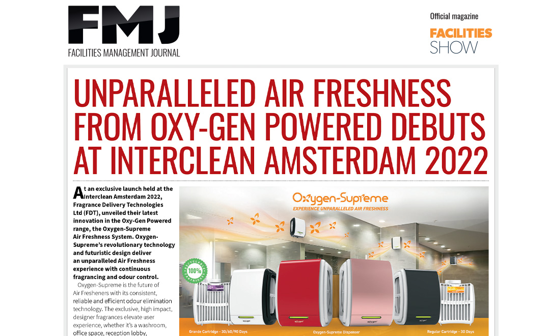 Unparalleled Air Freshness From Oxy-gen Powered Debuts At Interclean Amsterdam 2022